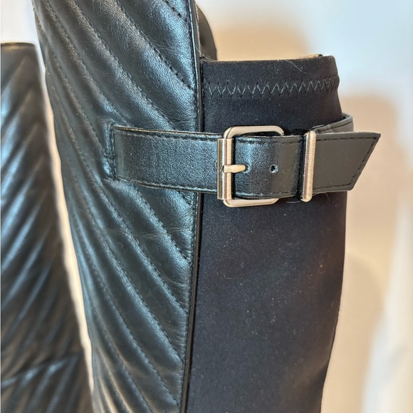 Vince Camuto Black Over the Knee Boots Quilted Design - Picture 3 of 8